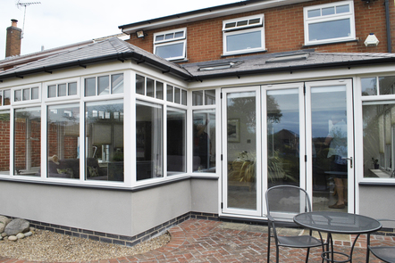 Ivory Woodgrain PVCu Bi-folding Doors Ivory Woodgrain PVCu Bi-folding Doors,