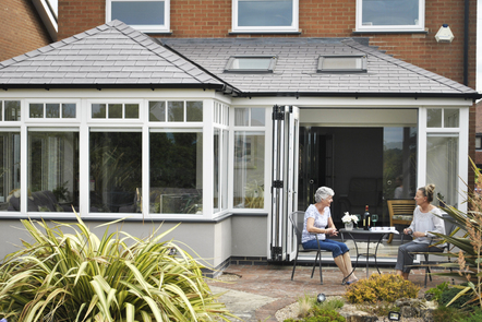 Ivory Woodgrain PVCu Bi-folding Doors Ivory Woodgrain PVCu Bi-folding Doors,