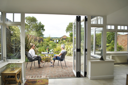 Ivory Woodgrain PVCu Bi-folding Doors Ivory Woodgrain PVCu Bi-folding Doors,