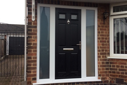 Black Composite Door & Sidelights Black Composite Door & Sidelights,