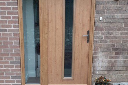 Light Oak Composite Door & Side Light Light Oak Composite Door & Side Light,
