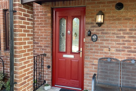 Red Composite Door & Frame  Red Composite Door & Frame,