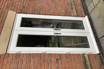 Ivory woodrain PVCu French Doors  Ivory woodrain PVCu French Doors,