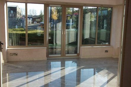 Natural Hessian Aluminium French Doors, 