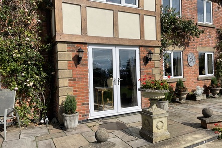 White PVCu French Doors, 