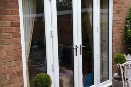 White PVCu French Doors, 