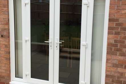 White PVCu French Doors, 