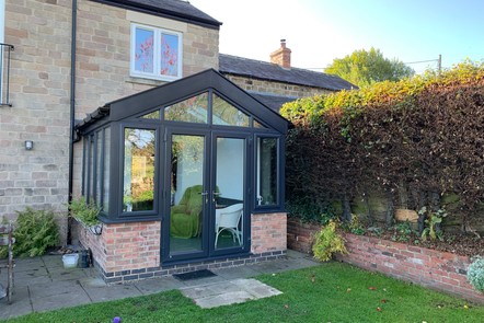 Small Anthracite Coloured Garden Room Small Anthracite Coloured Garden Room, designed and built by Abbey & Burton Glass in the Derby and Burton areas.