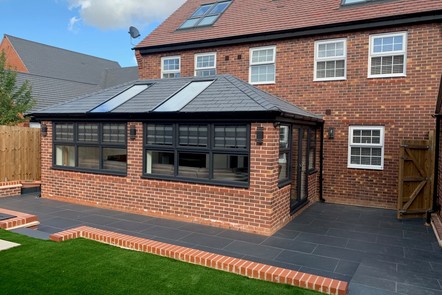 Large Garden Room with Skylights Large Garden Room with Skylights, designed and built by Abbey & Burton Glass in the Derby and Burton areas.