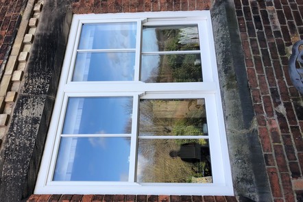 White Woodgrain Sliding Sash, 
