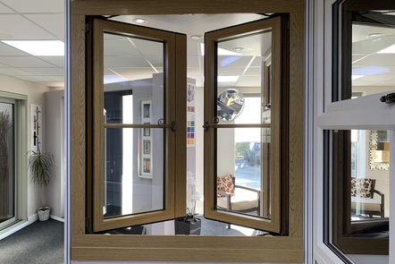 Irish Oak PVCu Flush Fit French Window, 