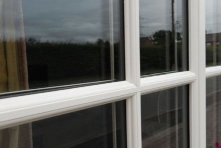 Ivory Woodgrain PVCu Astragal Bar, 