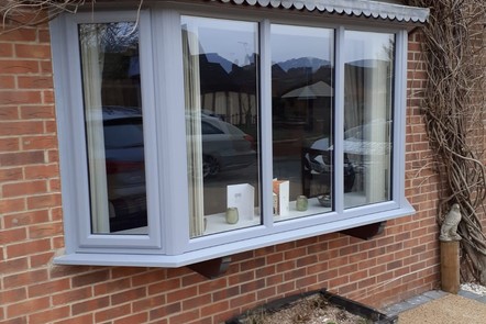 Light Grey PVCu Bay Window, 