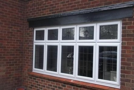 Wht Pvcu Pvcu Window Encapsulating Traditional Leadlights, 